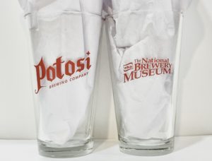 Potosi Brewery Pint Glass Front and Back Photo 1